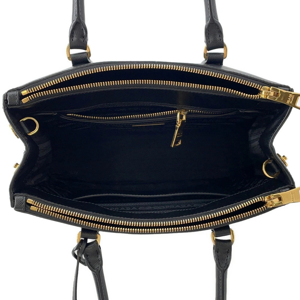 Prada Galleria Saffiano Leather Handbag Black Bag - Picture 6 of 12